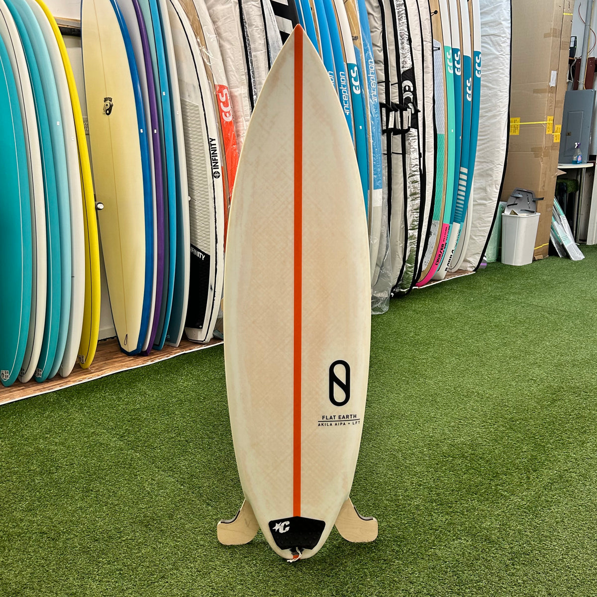Slater Designs AIPA Flat Earth White & Orange(USED) | Surfboards Wilmington  NC