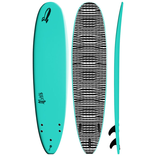 Rock-It Surf Big Softy 8'0" Surfboard - Teal