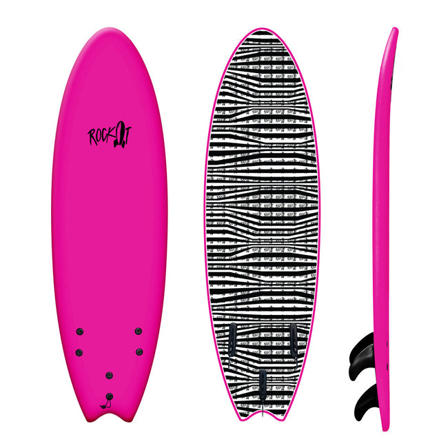 Rock-It Surf Albert 6'0" Surfboard - Pink