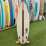 Slater Designs AIPA Flat Earth 5'9" Surfboard - White/Orange (USED)