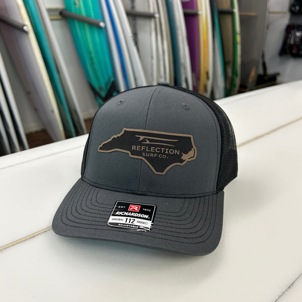Reflection Surf Co. Trucker Hat - Charcoal / Black
