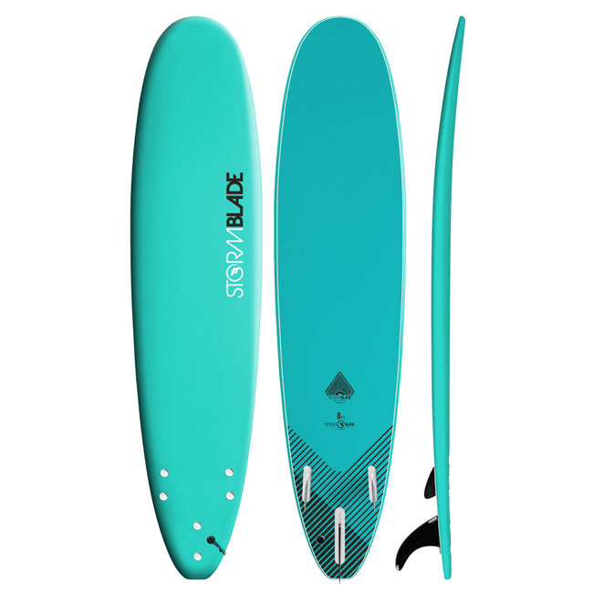 Storm Blade 8'0" Surfboard - Turquoise