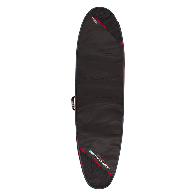 Ocean & Earth Compact Day Longboard 9'6" Board Bag - Black / Red
