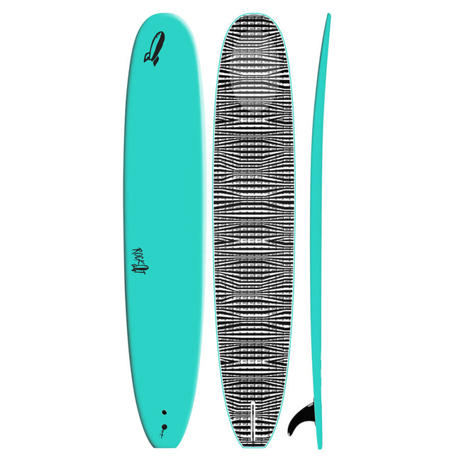 Rock-It Surf Facerider 10'0" Surfboard - Teal