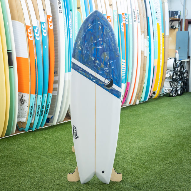Quiver Concepts Sous-Shi 5’10" Surfboard -  White / Blue
