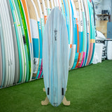 Surf Prescriptions Tur Twin Pin with Channel 6'8" Surfboard - Aqua / Gray
