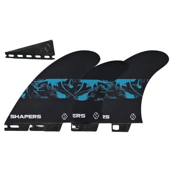 Shapers Core-Lite Extra Large FCSII 6-Fin Set - Blue