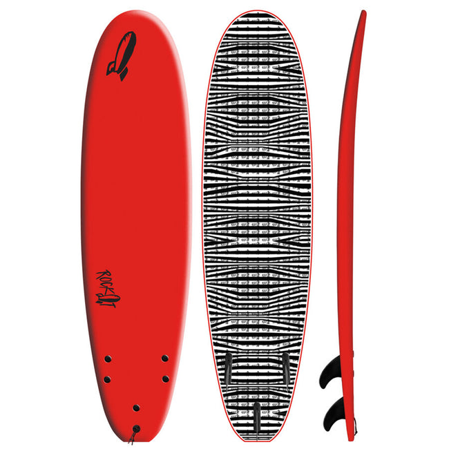 Rock-It Surf Shortbus 7'0" Surfboard - Red