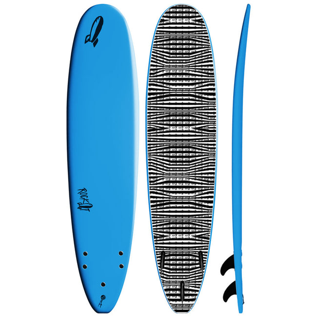 Rock-It Surf Big Softy 8'0" Surfboard - Blue