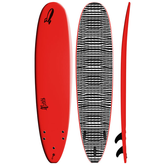 Rock-It Surf Big Softy 8'0" Surfboard - Red