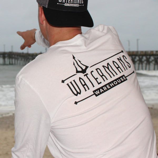 Watermans Warehouse Logo Long Sleeve Tee - White