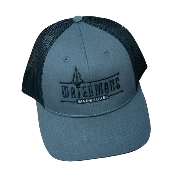 Watermans Warehouse Low Profile Trucker Hat - Dark Gray / Black