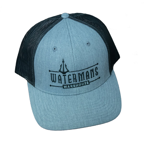 Watermans Warehouse Low Profile Trucker Hat - Light Gray / Black